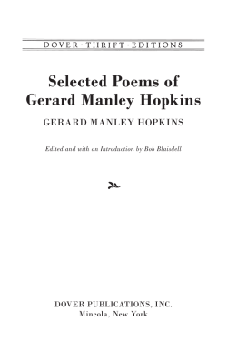7441-Selected Poems of Gerard Manley Hopkins