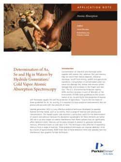 Determination of As, Se and Hg in Waters by Hydride