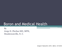Boron and Medical Health
