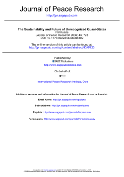 Journal of Peace Research - University of Colorado Boulder