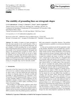 The stability of grounding lines on retrograde slopes