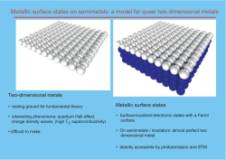 Metallic surface states on semimetals: a model for quasi two