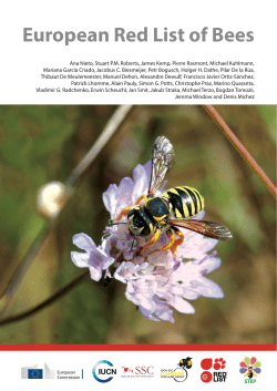 European Red List of Bees - 400 Bad Request