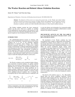 The Wacker Reaction and Related Alkene Oxidation