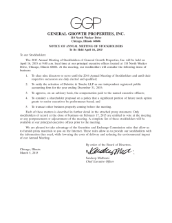 2015 Proxy Statement - GGP Investor Center