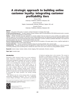 A strategic approach to building online customer loyalty: integrating