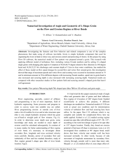 Numerical investigation of angle and geometric of L