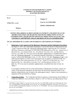 Chapter 11 Case No. 16-13704-MSH