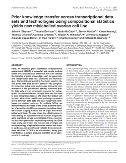 Prior knowledge transfer across transcriptional data sets and