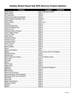 Holiday Market Royal Oak GPS (Grocery Product Spotter)