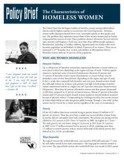 homeless Women - Colorado Coalition for the Homeless