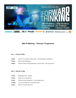 PI Meeting Partner Programme + Fee