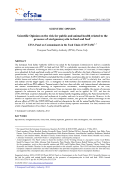 Scientific Opinion on the risk for public and animal health related to