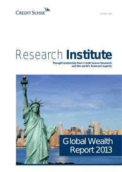 2013 Global Wealth Report - Julliard