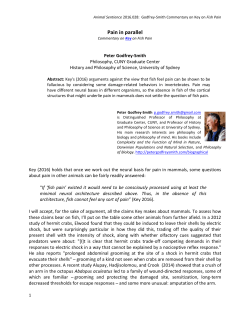 Pain in parallel - Animal Studies Repository
