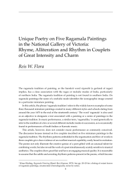 Unique Poetry on Five Ragamala Paintings in the National Gallery