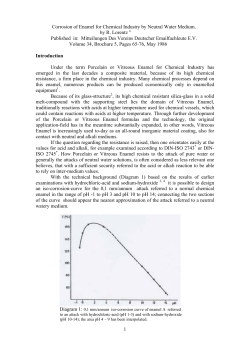 1 Corrosion of Enamel for Chemical Industry by Neutral Water