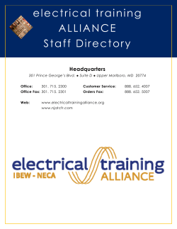 Directory 11.12.14 - electrical training ALLIANCE