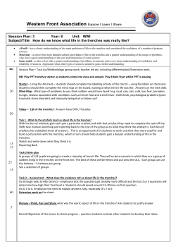 Thomas Telford School - Western Front Association