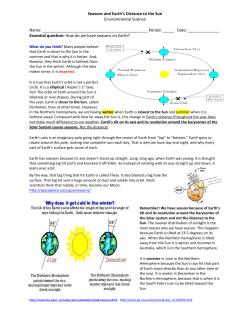 Seasons and Earth`s Distance to the Sun Environmental