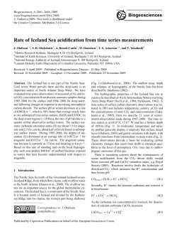 Rate of Iceland Sea acidification from time series