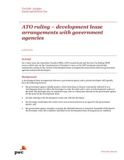 development lease arrangements with government agencies