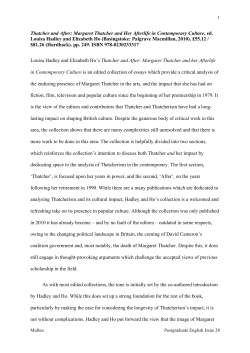 Thatcher and After: Margaret Thatcher and Her Afterlife in