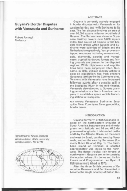 Guyana`s Border Disputes with Venezuela and Suriname. Robert