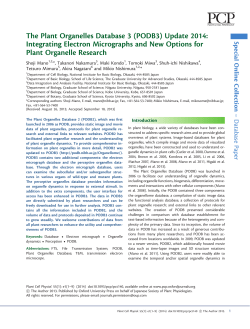 The Plant Organelles Database 3