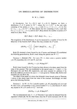 On irregularities of distribution