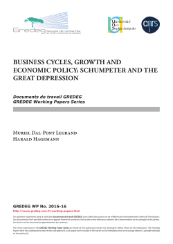 Schumpeter and the Great Depression - Gredeg