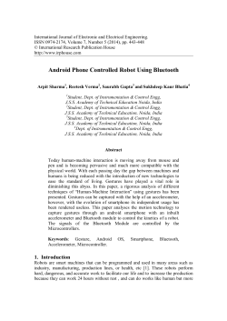 Android Phone Controlled Robot Using Bluetooth