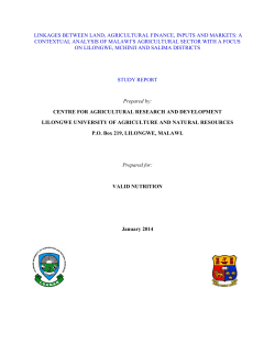 Background Issues in Smallholder Farmer Cash Crop Production in