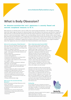 What is Body Obsession? - The Butterfly Foundation