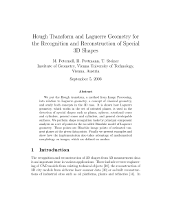 Hough Transform and Laguerre Geometry for the Recognition and