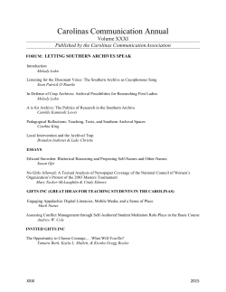 Archival Possibilities for Researching First Ladies