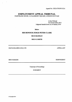 employment appeal tribunal