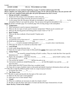 Chapter 16 Study Guide 2015