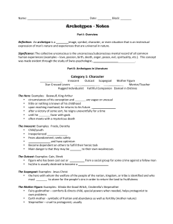 Archetypes - Notes - Building Perception