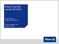 Group financial results 2Q 2015
