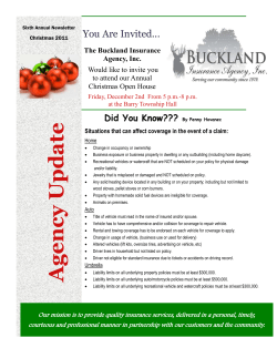 Newsletter 2011 - Buckland Insurance