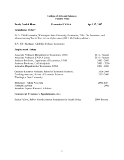 Standard Form-Faculty Vitae