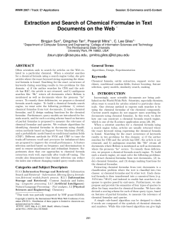 Extraction and Search of Chemical Formulae in Text