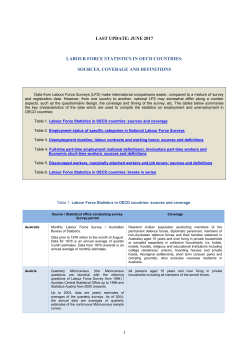 Labour Force Statistics in OECD Countries