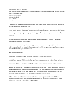 Housing scheme a death sentence - The Prospect