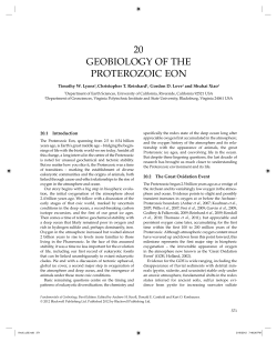 Geobiology of the Proterozoic Eon