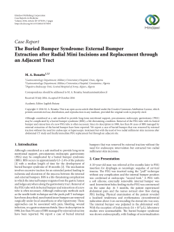 The Buried Bumper Syndrome: External Bumper Extraction after