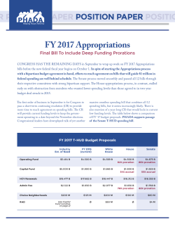 FY 2017 Appropriations - Public Housing Authorities Directors
