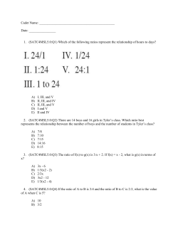 MATH &ndash; SAT-C4MS-L5.0 Ratios Proportions and Variations