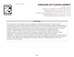 Unit 03 Reading Template - The Syracuse City School District